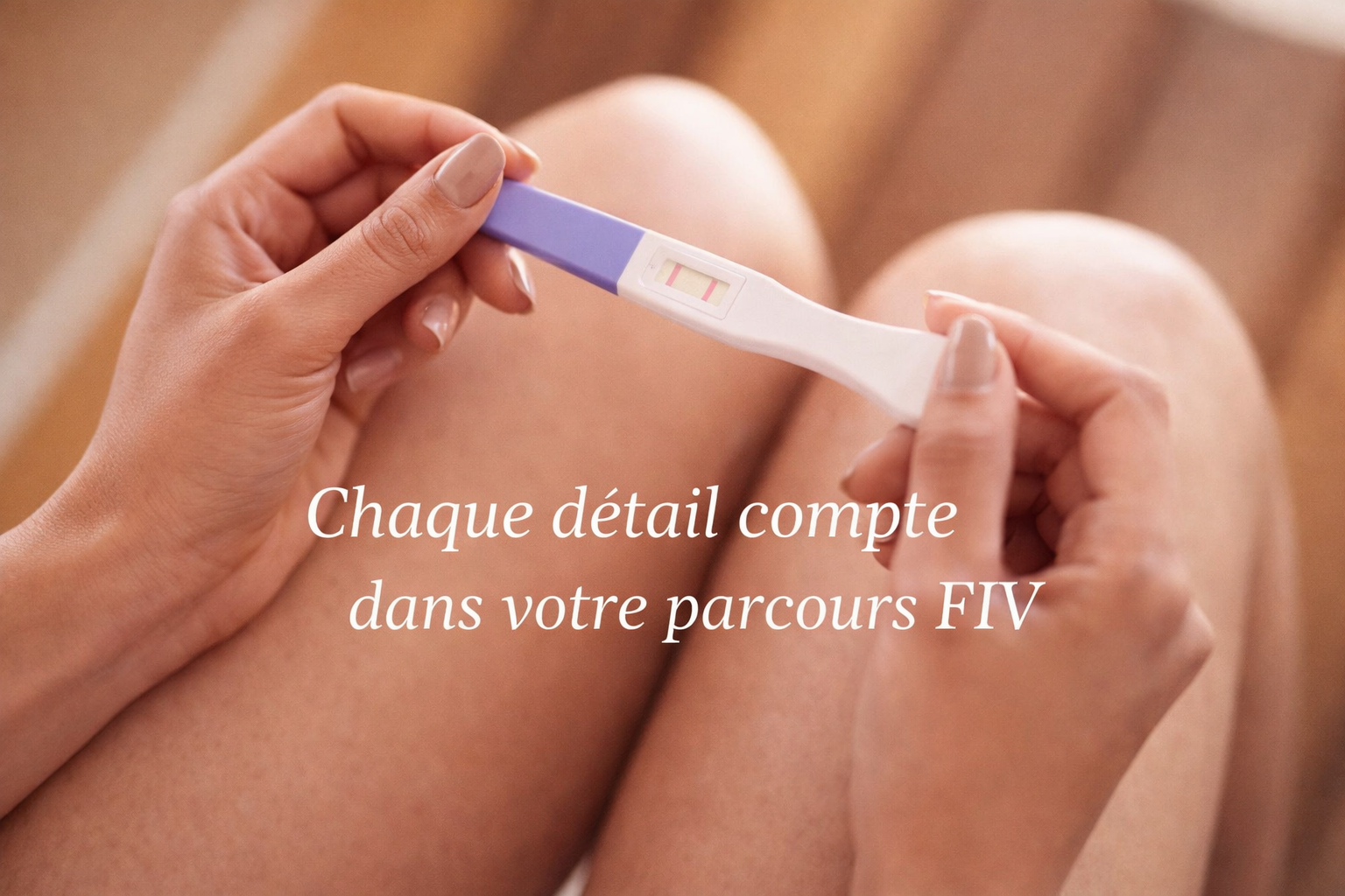 alt="Test de grossesse positif – fertilité et implantation embryonnaire FIV Montpellier"